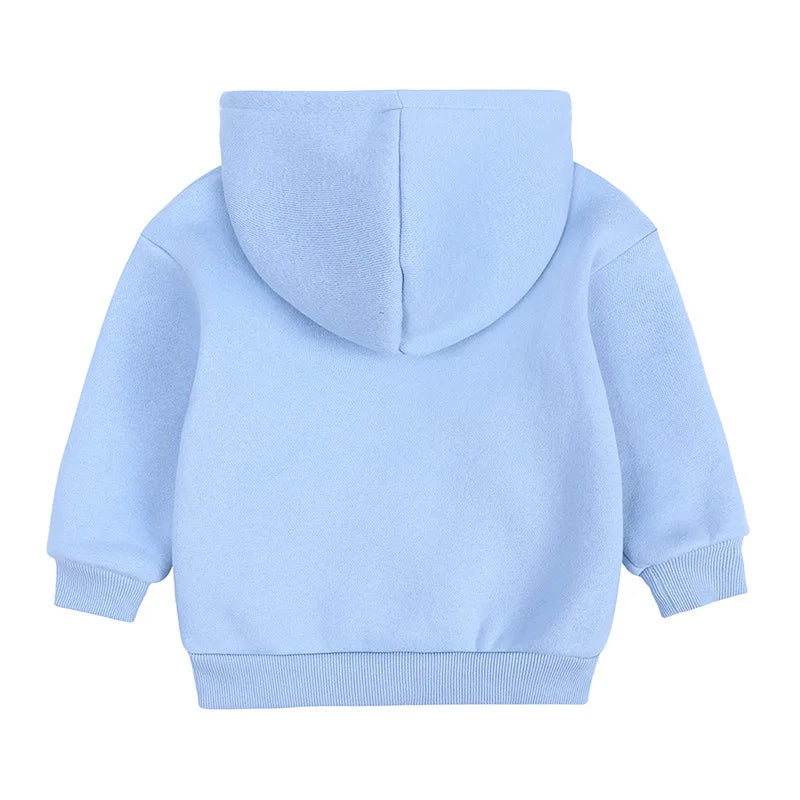 2-12 years old children's clothing winter new boys and girls' fleece sweater suit hooded Plush sportswear children's suit