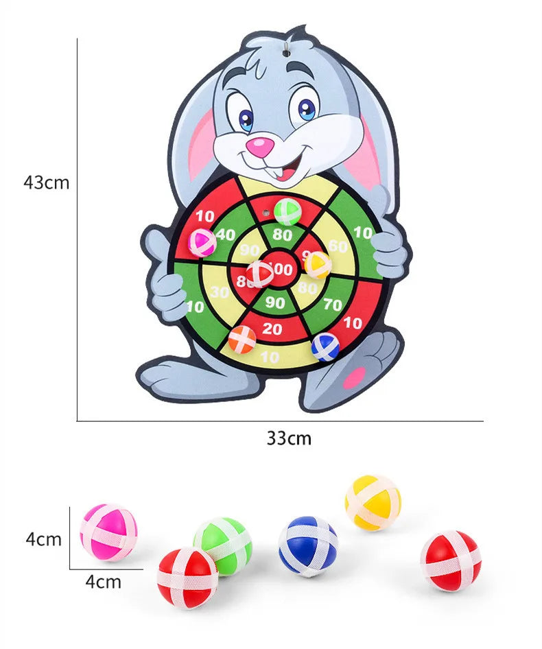 Sticky Ball Dart Board Baby Sports Game Toys For Children Outdoor Party Toys Target Sticky Ball Throw Educational Board Games