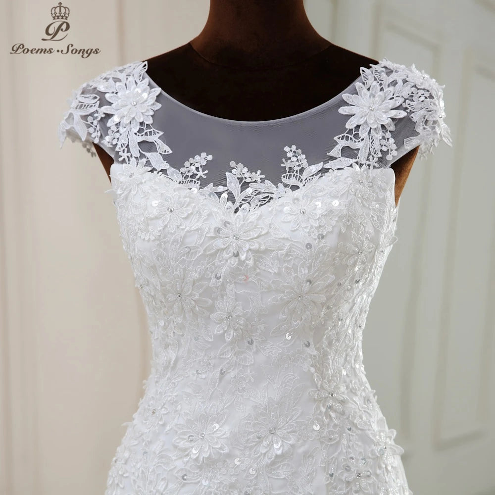 Customized Real photo Real video Elegant mermaid wedding dress marriage dress robe de mariee vestidos de novia sereia