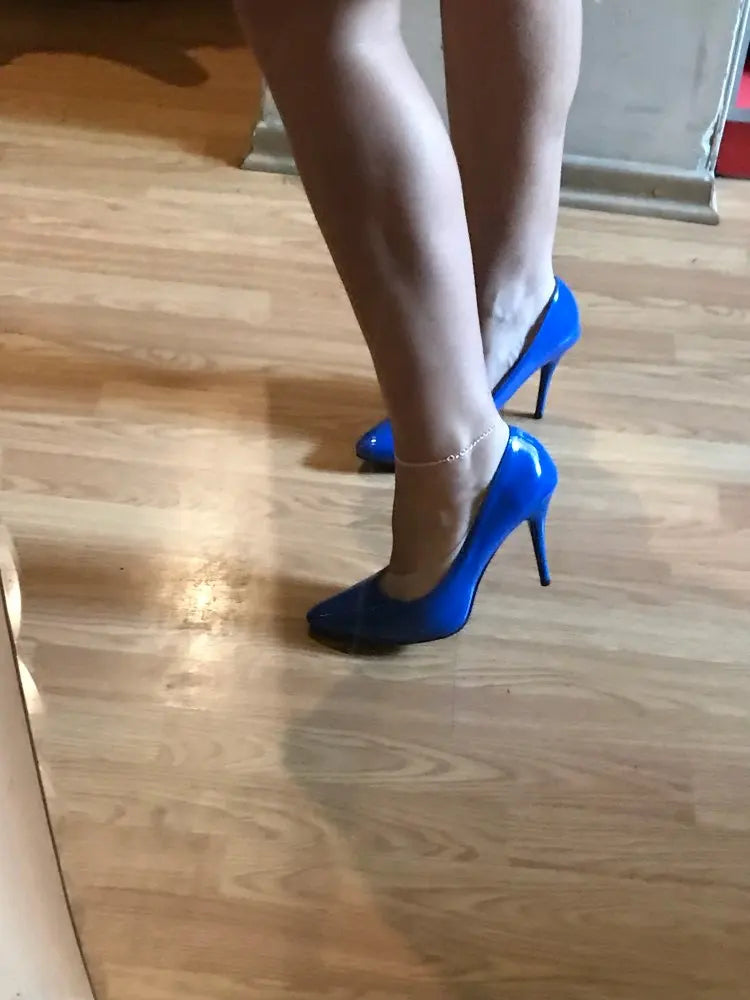 Elegant Green High Heels Pumps Shoes Woman Nude Red Blue Women's Heeled Party Office Wedding Shoes Ladies Large Size 45 ZOGEER