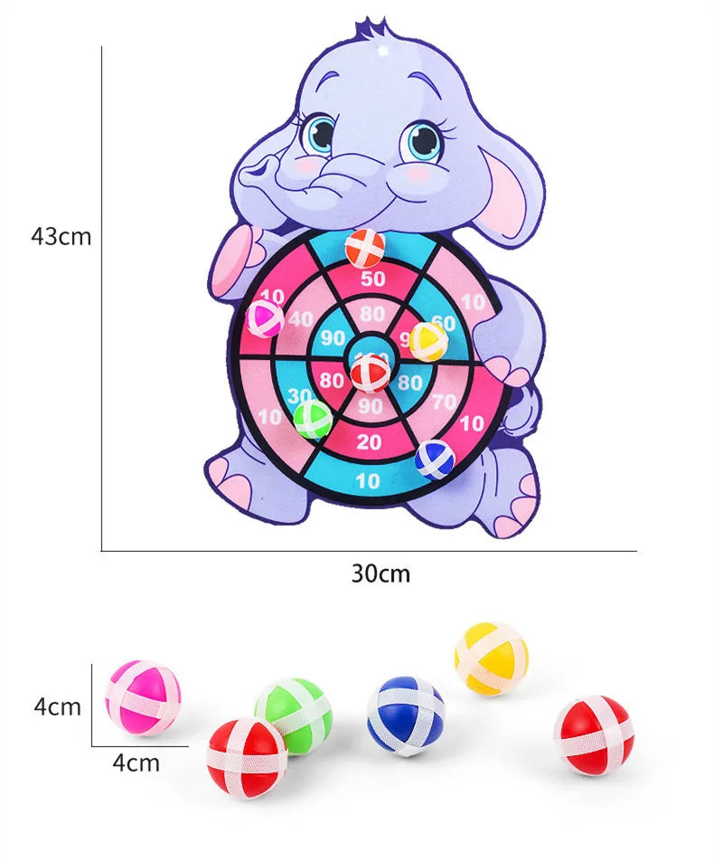 Sticky Ball Dart Board Baby Sports Game Toys For Children Outdoor Party Toys Target Sticky Ball Throw Educational Board Games