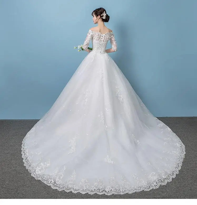 Robe De Mariee 2024 Half Sleeve Wedding Dress New Off The Shoulder Princess Wedding Gowns Vestido De Novias Customized