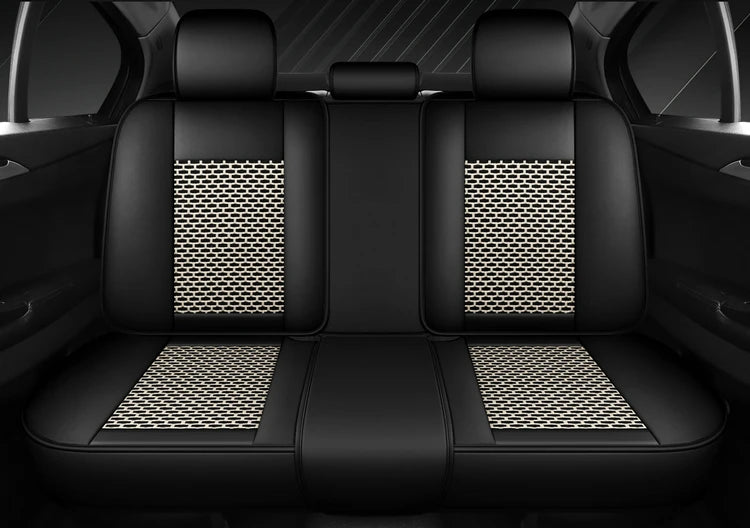 Universal Luxury Designer 5D Nappa Leather Car Seats Cover Auto Accessory Protective Model Avalon