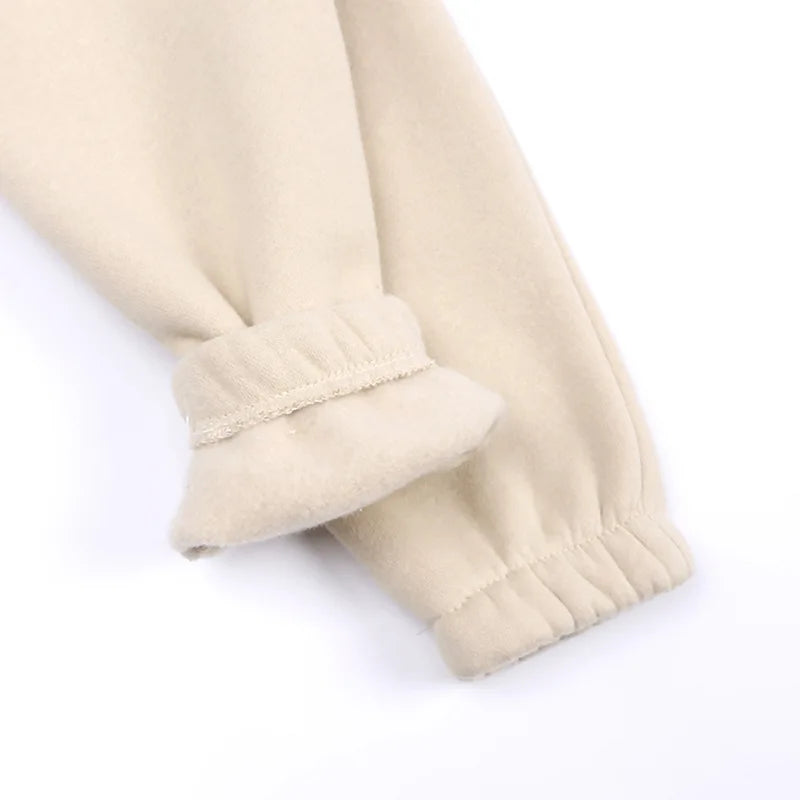 2-12 years old children's clothing winter new boys and girls' fleece sweater suit hooded Plush sportswear children's suit