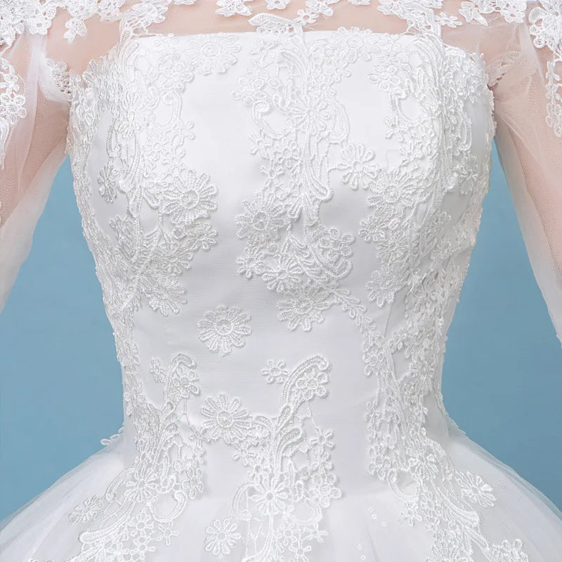 Robe De Mariee 2024 Half Sleeve Wedding Dress New Off The Shoulder Princess Wedding Gowns Vestido De Novias Customized