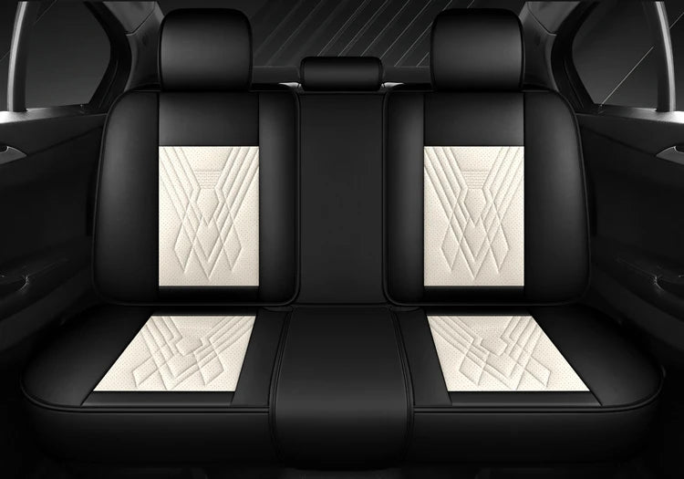 Universal Luxury Designer 5D Nappa Leather Car Seats Cover Auto Accessory Protective Model Avalon