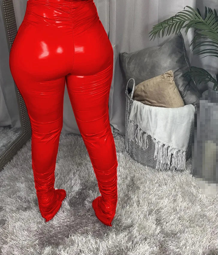 pants PU fall clothes for women leather pants winter clothes women warming trousers 2021