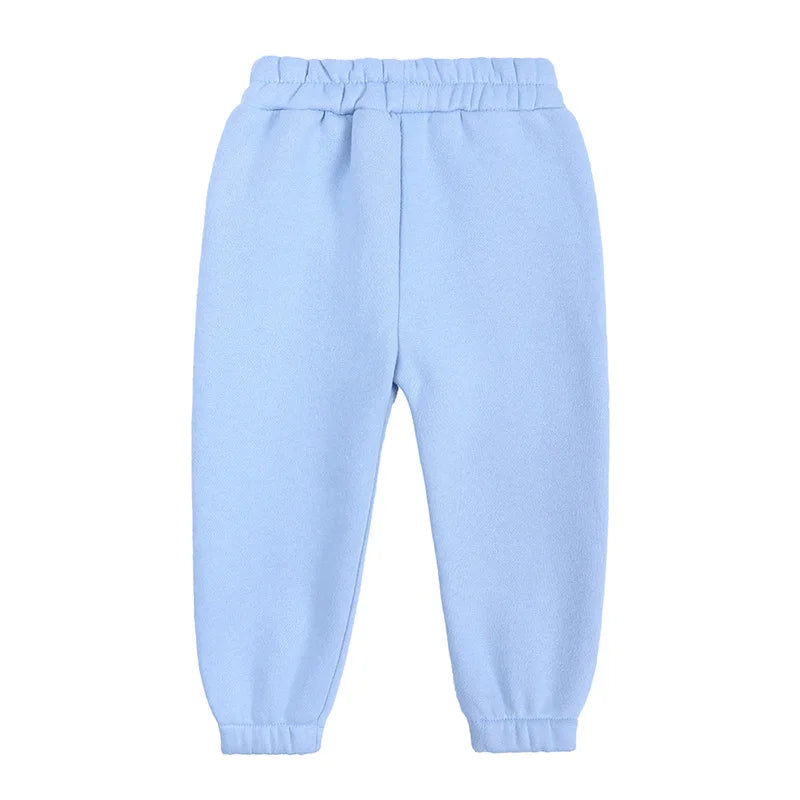 2-12 years old children's clothing winter new boys and girls' fleece sweater suit hooded Plush sportswear children's suit