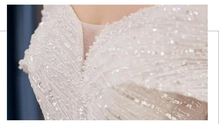 Ezkuntza Luxury Shiny Wedding Dress Sweetheart Bridal Gown Off The Shoulder Vestido De Noiva Robe De Mariee Customized