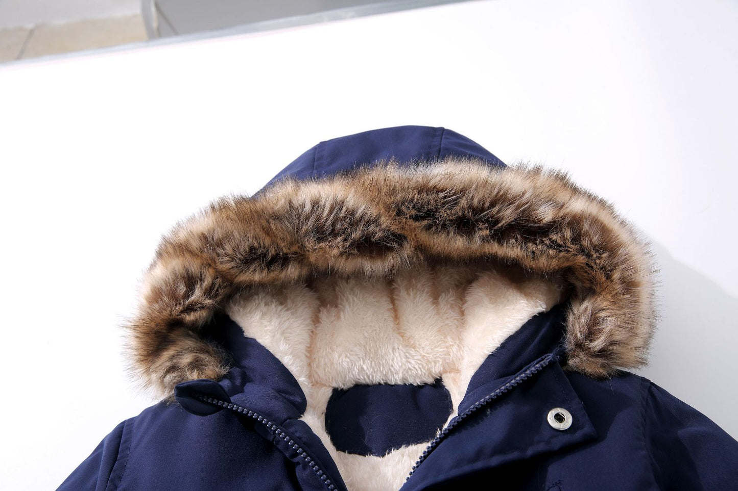 Boys Jacket 2-14 Years Old Resist The Severe Cold Heavy Thick Plus Velvet High Quality Long Hooded Coat For Kids Windbreaker