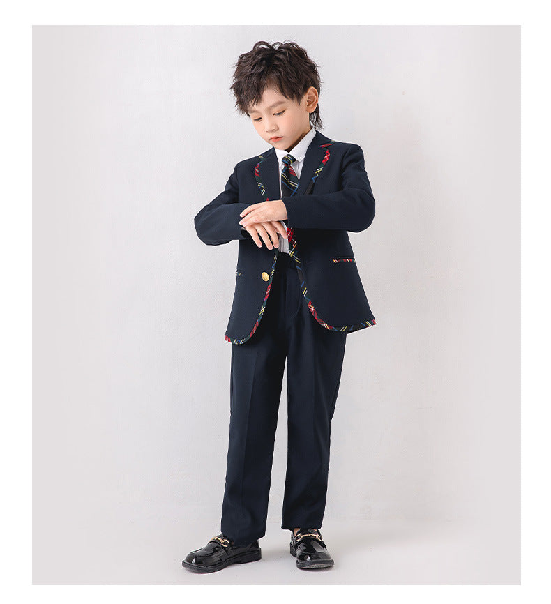 Boys School Uniform Girls Jacket Plaid Skirt Suits Children Formal Dress Toddler Student Clothes Sets Kids British Class Outfits