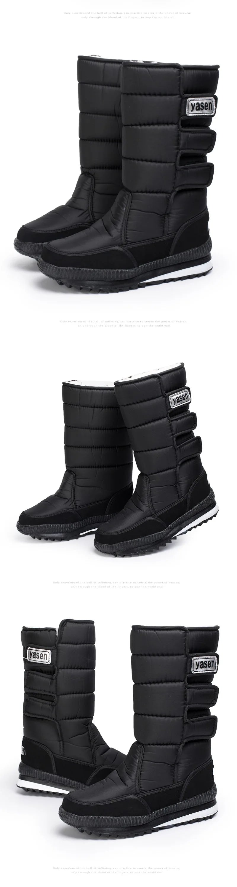 Men's Mid-calf Snow Boots Winter Plush Warm Cotton Boot Fashion Casual High Top Boots for Men Non-slip Platform Boots Big Size47