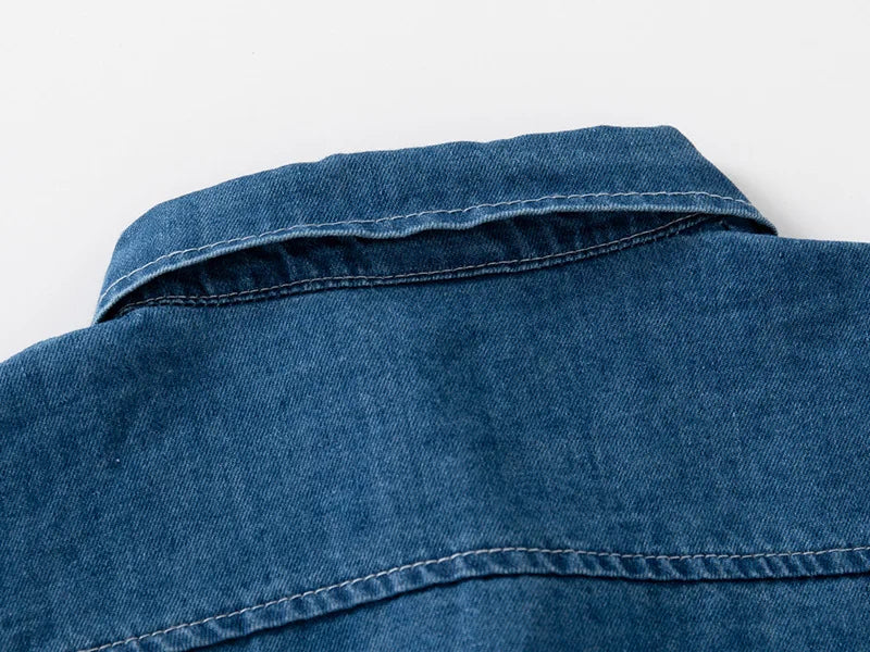 Fashion Jean Shirts for Baby Boys Children Spring Autumn Full Sleeve Denim Jackets Kids Lapel Shirt Coat 2 Colors Baby Clothes