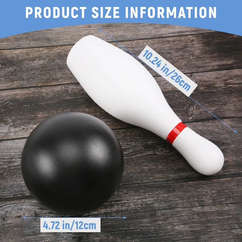 1 Set Bowling Set For Kids & Adults 2 Ball With 10 Pins For Family Kids And Adults Backyard Skittles