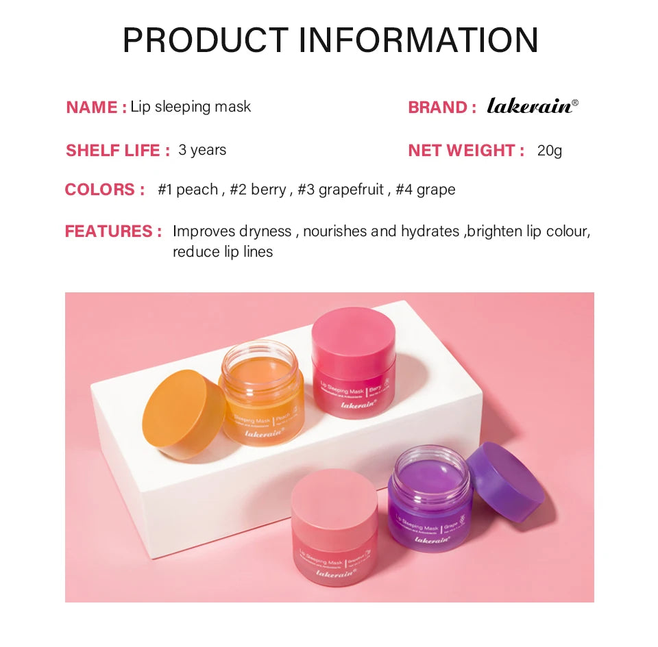 Lips Sleeping Hydrated Balm Nourishing Lip Mask Day Night Use Moisturize Protect Soften Lips Overnight Repair laneigemakeup