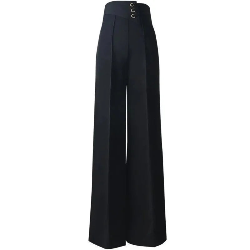Spring/Summer Women's Trousers New Fashion High Waist Wide Leg Pants Female Casual Straight Leg Pants Lady Dancing Pants