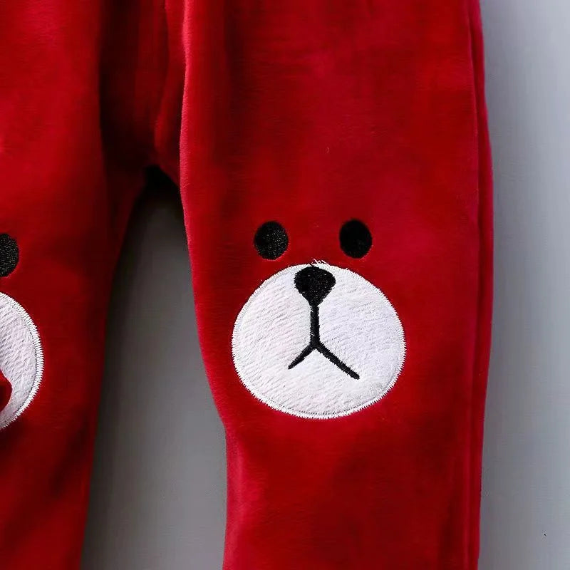 Boys Girls Padded Sets New Autumn Winter Children's Suits Kids Hooded Jackets+Pants 3Pcs Outfits Baby Spring Cartoon Clothing