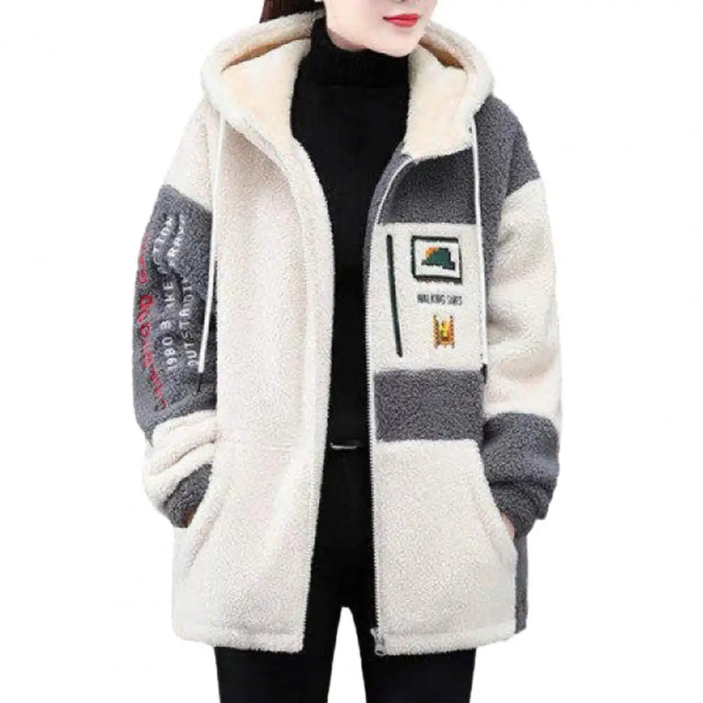 Winter Fashion Women's Coat New Casual Hooded Zipper Ladies Clothes Autumn Women Fleece Jacket Ladies Coats Куртка Женская