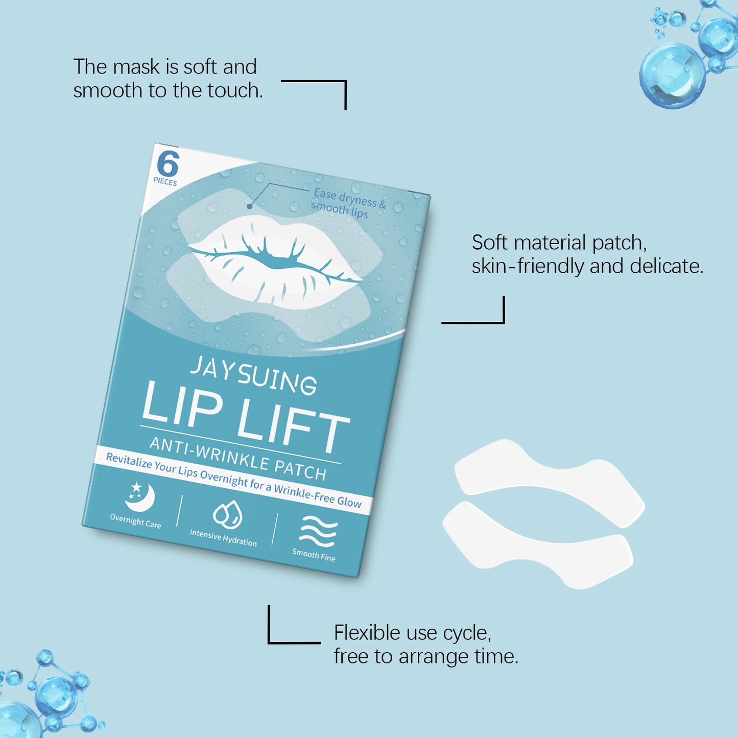Anti Wrinkle Stickers for Lip Moisturizes Smooth Lifting Skin Fade Fine Lines Enhance Elasticity Improve Sagging Smile Lip Patch