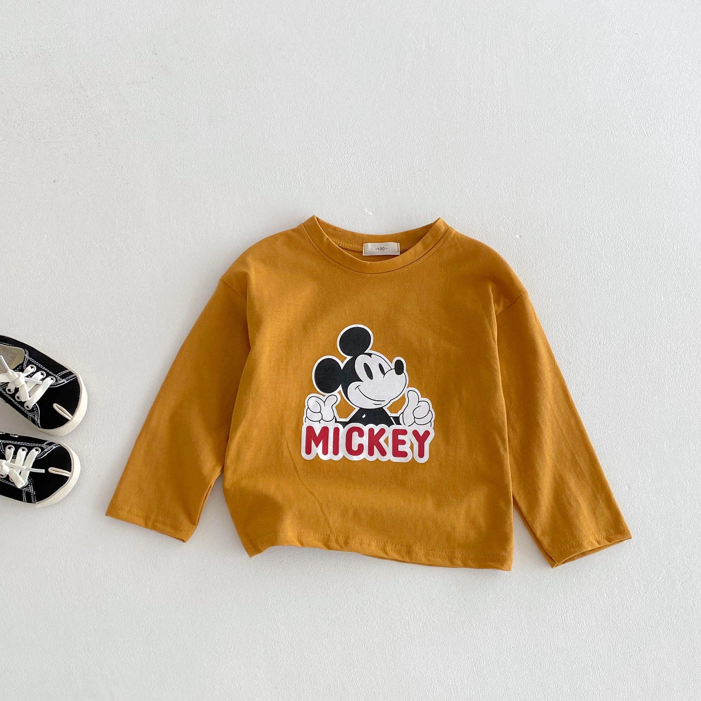 Autumn Boy Girl Baby O-neck Solid Bottoming Shirt Children Simple Casual Long Sleeves T-shirt Kid Cotton Tops Infant Unique Tees