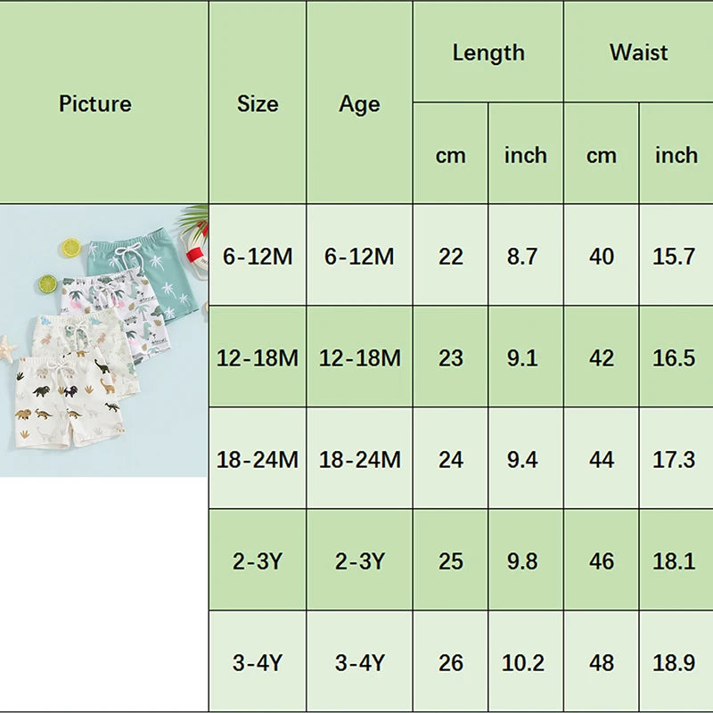 Toddler Baby Boy Swim Trunks Dinosaur Beach Shorts Swimming Shorts Swimsuit Swimwear Bathing Suits Board Shorts