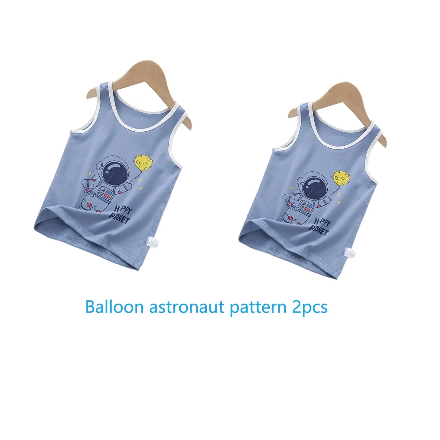2025 Summer Kids Tanks Top Children's Vest Baby Underwear Clothing Cartoon Printed Top Cotton T-shirt Boys Sleeveless Tank 0-8 Y