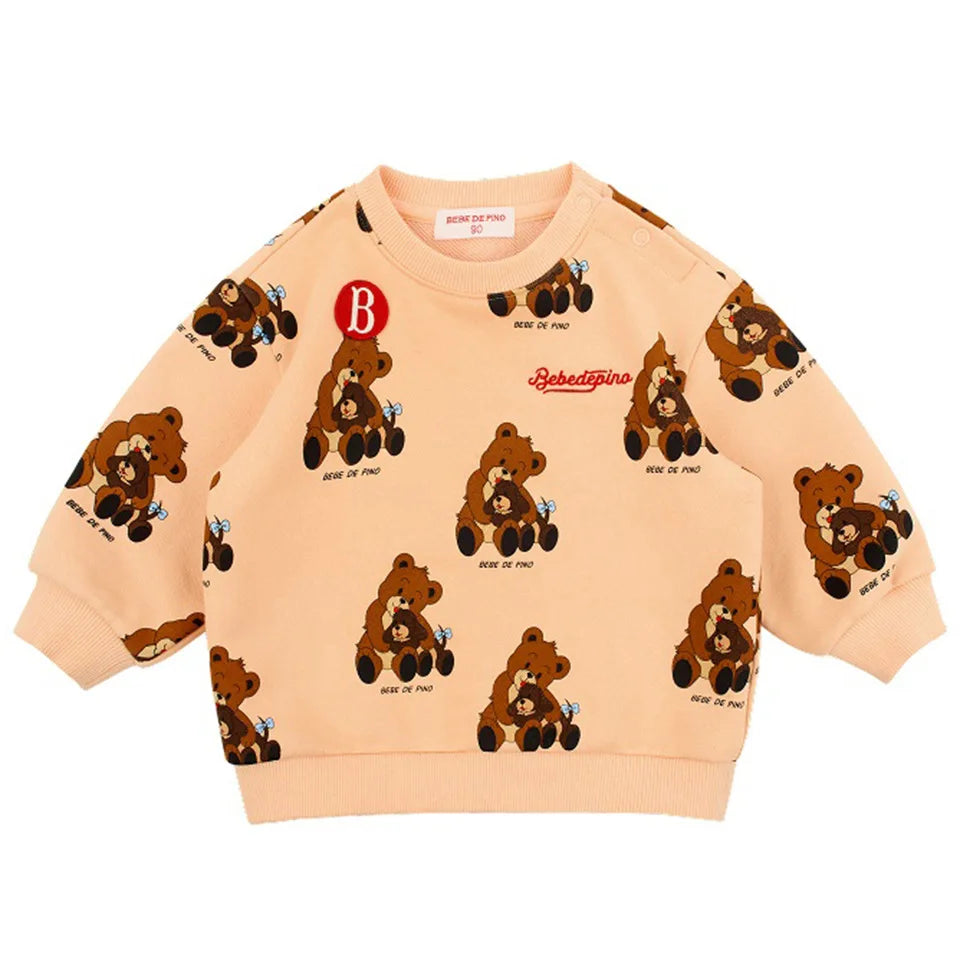 Autumn Kids Clothes Baby Girls hooded Jackets Cotton Sweatshirts Pants Sets Baby Boys Cartoon Coats Pullover Top Trousers Suits