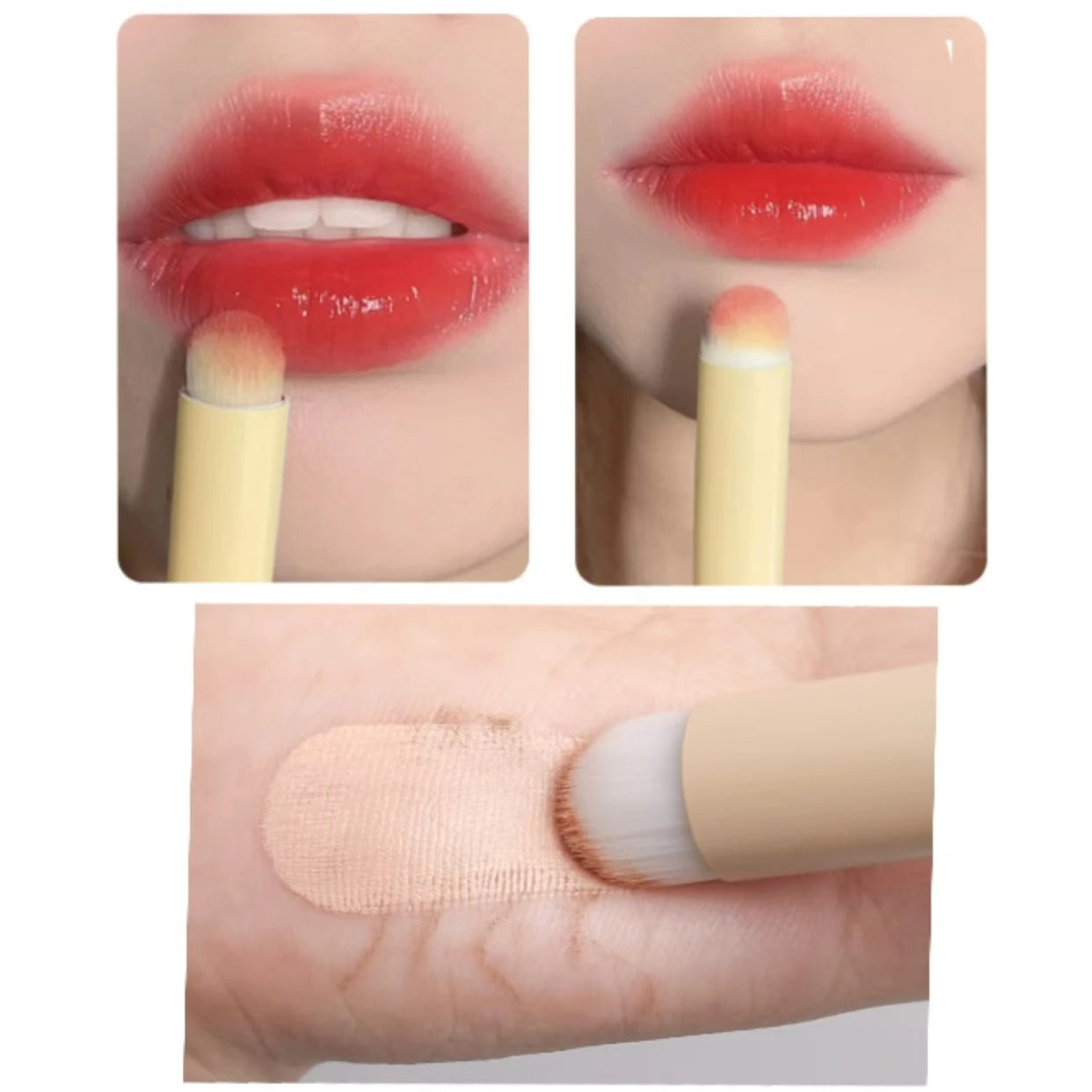 3 High-Quality Makeup Brushes, Mushroom Head Sponge, Concealer Brush, Foundation Brush, Lipstick, Lip Makeup Brush, Makeup Tools