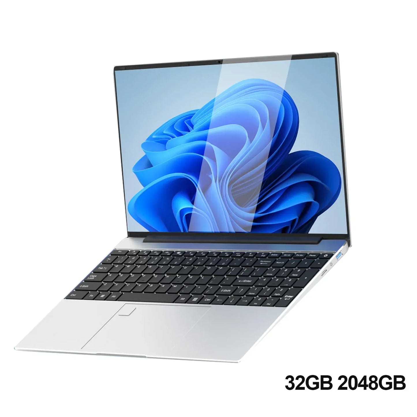 2025 NEW 15.6" Portable Laptop Intel N95 32GB DDR4 2TB SSD 7500mAh Windows11 Office Notebook Pc Gamer with Backlit Fingerprint