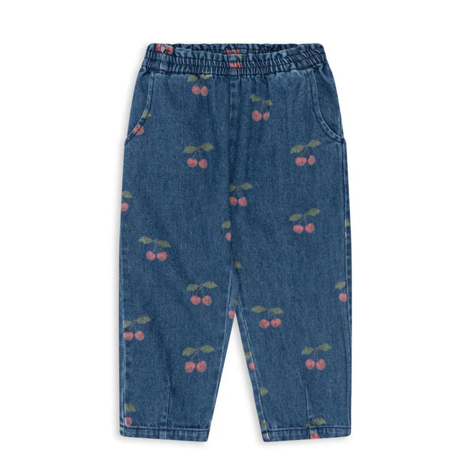 Spot 24 autumn/winter children's denim jacket pants set girls' denim overalls white shirt