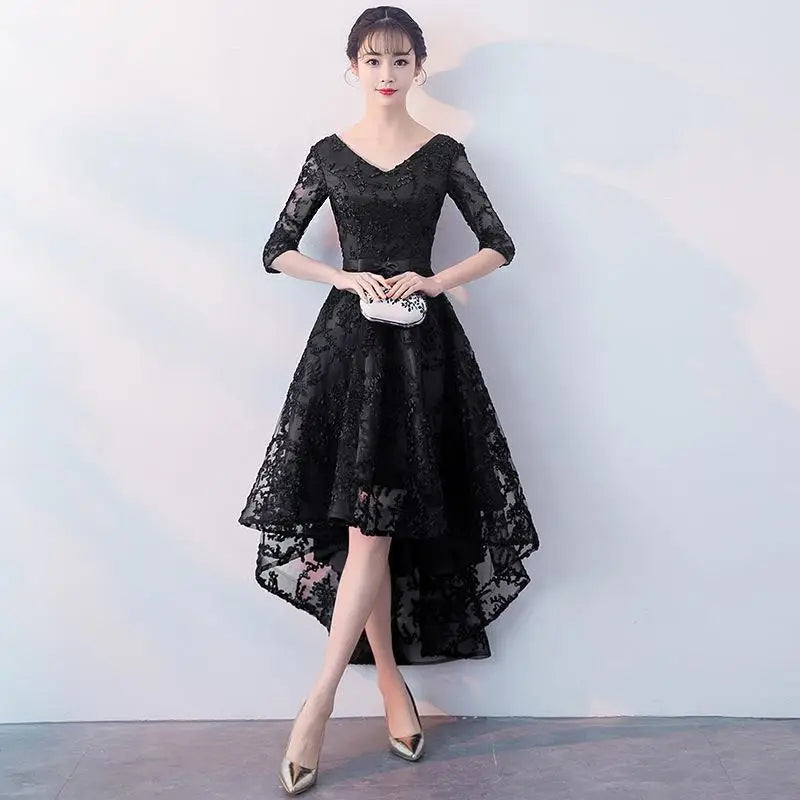 New Short Evening Dress Fashion Off The Shoulder Robe  Soiree Short Front Long Back Prom Dresses Elegant Vestidos Customized
