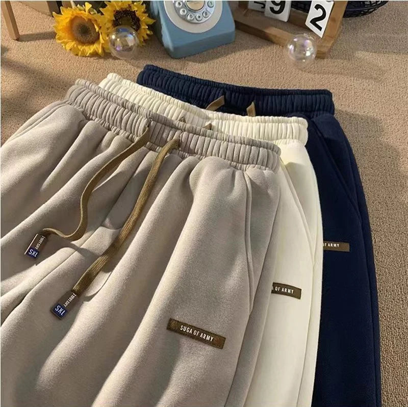 Fleece Sweatpants Women Winter Warm Casual Harem Pants Korean Fashion All Match Loose Thick Warm Trousers Female Autumn New