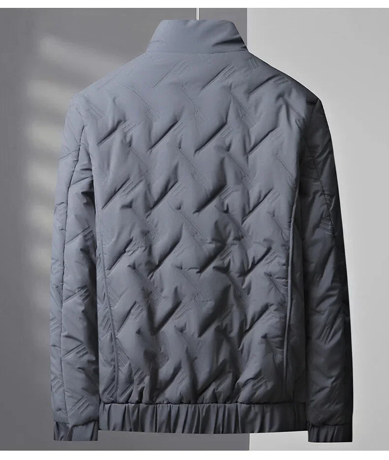 Winter Casual Fashion Streetwear Jacket Mens Puffer Coats Mens Clothes  Standing Collar Warm Top Coat Middle-aged Men With Plush