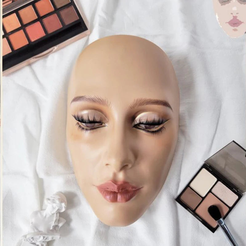 Makeup Full Face Practice Model 5D Silicone Bionic Skin Mannequin Eye eyebrow Eyelash Eyeshadow for beginner Makeup Artist