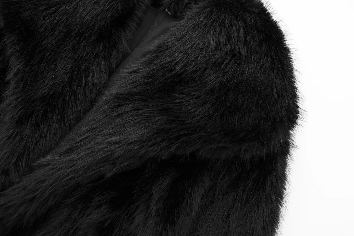 HH 2025 Winter Coats For Women Fashion New Faux Fur Long Sleeves Loose Coat Female Versatile High Street Women's Cardigan