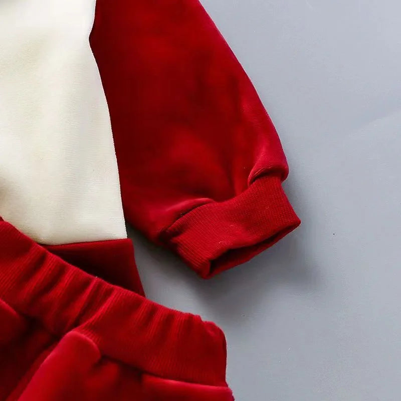 Boys Girls Padded Sets New Autumn Winter Children's Suits Kids Hooded Jackets+Pants 3Pcs Outfits Baby Spring Cartoon Clothing