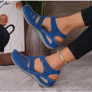 Women's Adjustable Strap Summer Sandals - Breathable Open-Toe Casual Shoes with Cushioned Sole & Low-Profile Design