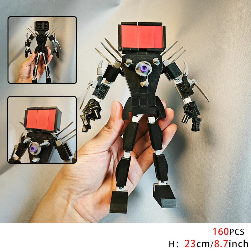 New Skibidi Toilete Building Block Titan Clock Man 2.0 TVman Speakerman Drill Man Bricks Model Toys for Kid Birthday Easter Gift