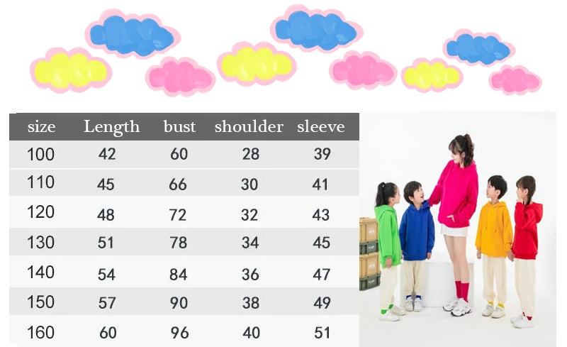 Boy Girls Clothing Hoodie tops Suitable age 3-12 Children's Sweatshirt fashion Pink black white red yellow spring autumn coat
