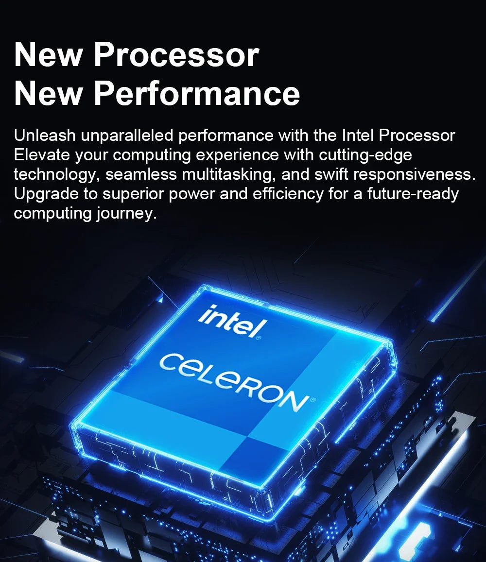 15.6" Laptop Computer Intel Celeron N4000 Notebook PC Fingerprint Unlock Windows 11 Pro 16GB DDR4 512GB 1TB SSD HD 1080P Laptops