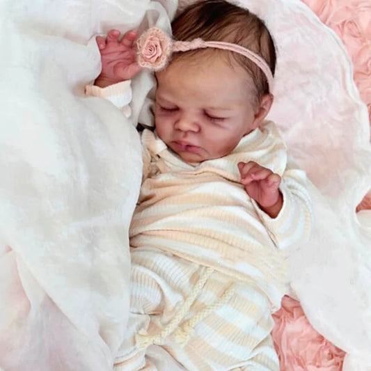 MRB 16 Inch Unpainted Reborn Vinyl Doll Kit Zendric Blank Doll Parts Lifelike Mold Premature Baby Size Cloth Body Included