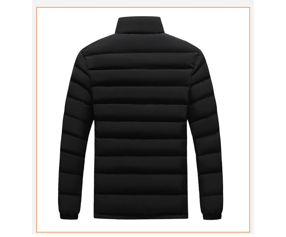 Winter Men's Warm Down Parkas Fashion Men Cotton Thermal Padded Coats Classic Men Stand Collar Windbreaker Warm Jackets Clothing