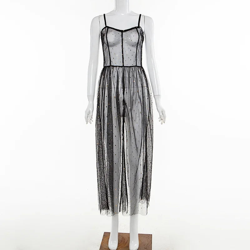 Festival Rave Outfits Women Dress Boho Mesh Cover Up Clothing Beach Robe Long Femme Vestido Mujer Maxi Sexy Party Summer Dresses