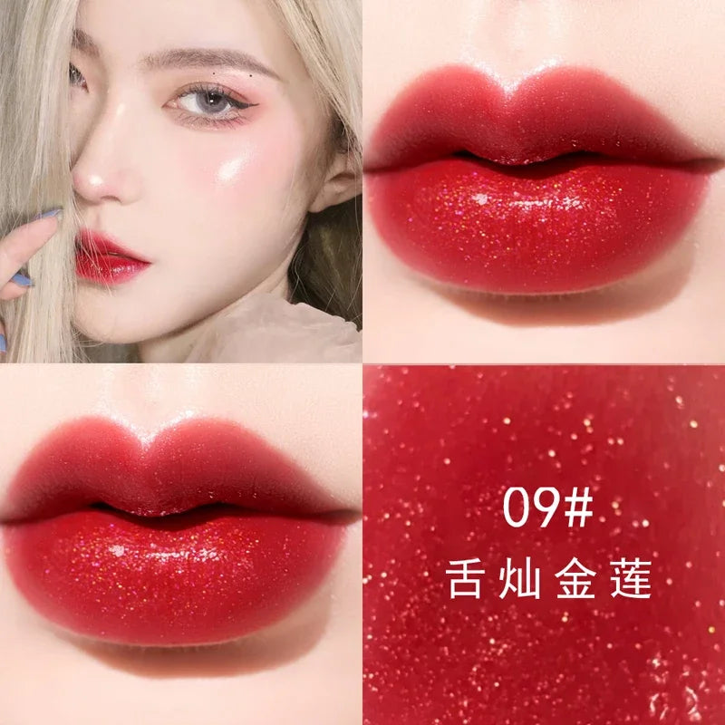 Glitter Moisturizing Mirror Lip Gloss Lasting Non-stick Cup Liquid Lipstick Red Nude Sexy Lip Tint Women Lips Makeup Cosmetics
