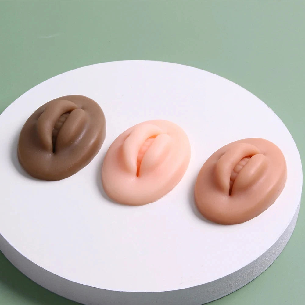 5D Silicone Tattoo Practice Fake Lips Silicone Realistic Lips Practice Module For Microblading Semi Permanent Make Up Supplies