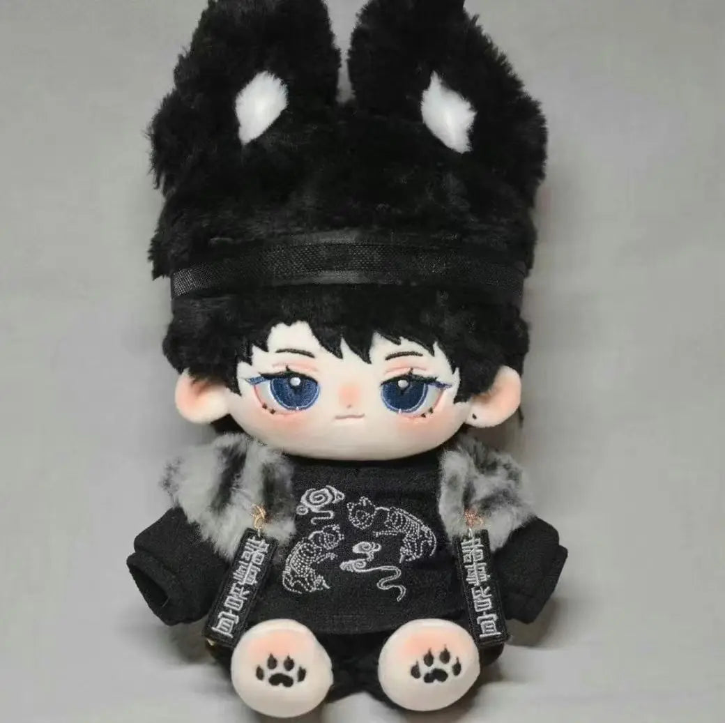 Aciton 20cm Cotton Doll Clothes Ancient Style Set Black Handsome and Cool Replacement Clothing Suit Animation Cosplay Peripheral