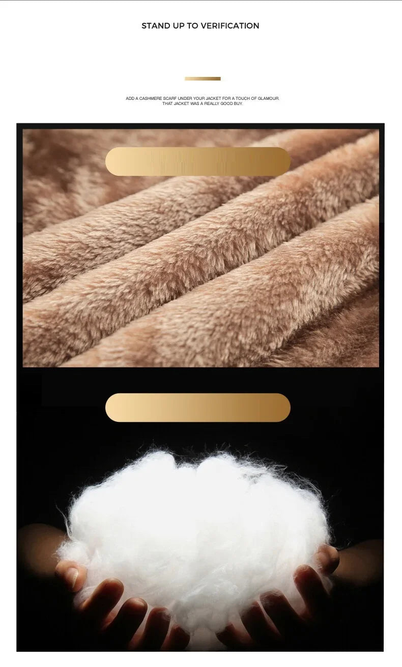 Winter Casual Fashion Streetwear Jacket Mens Puffer Coats Mens Clothes  Standing Collar Warm Top Coat Middle-aged Men With Plush