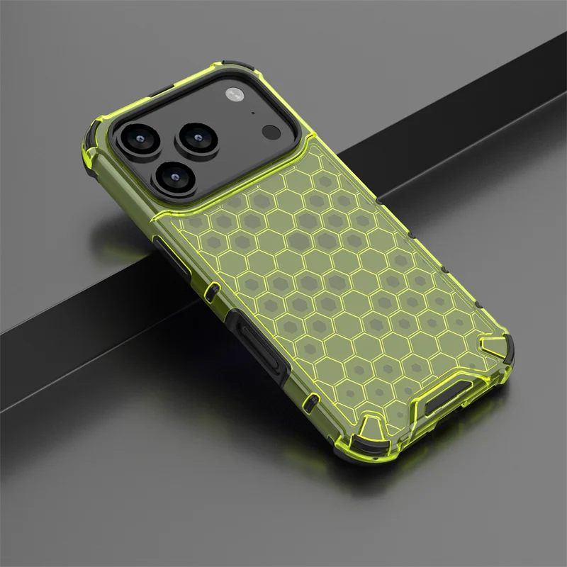 For iPhone 17 Pro Case iPhone 17 Pro Cover Honeycomb Style Bumper Shield Protective Phone Cases For iPhone 17 Pro Max Air Funda