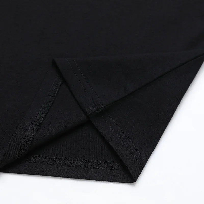 Deadpool & Wolverine Black T-shirt  Summer Pop Clothing Cartoon Round Neck Loose Marvels Movie Character Children Birthday Gift