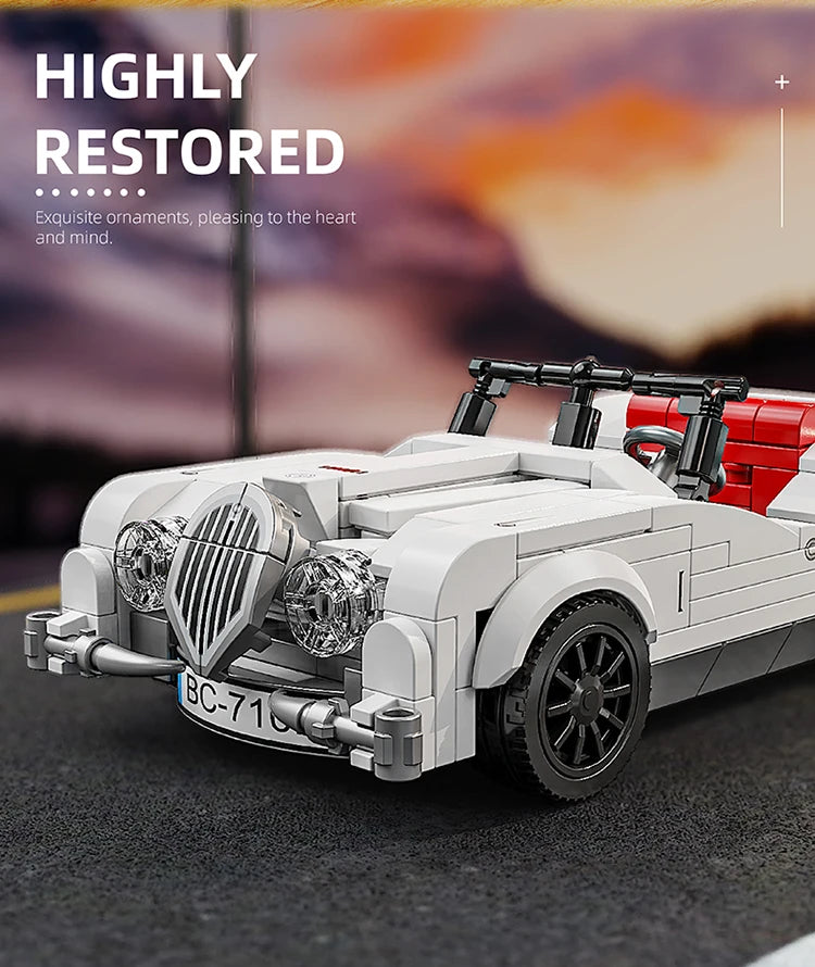 302PCS Building Blocks Sports Car Toy Classic Cars Bricks Model Educational Toys Set With Transparent Display Box Christmas Gift